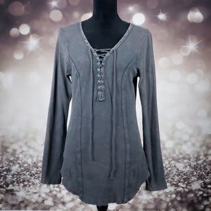 Free People Chilton Tie Up Henley